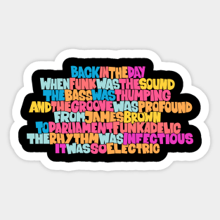 Funky Music Rhymes - Oldschool Graffiti Style Sticker